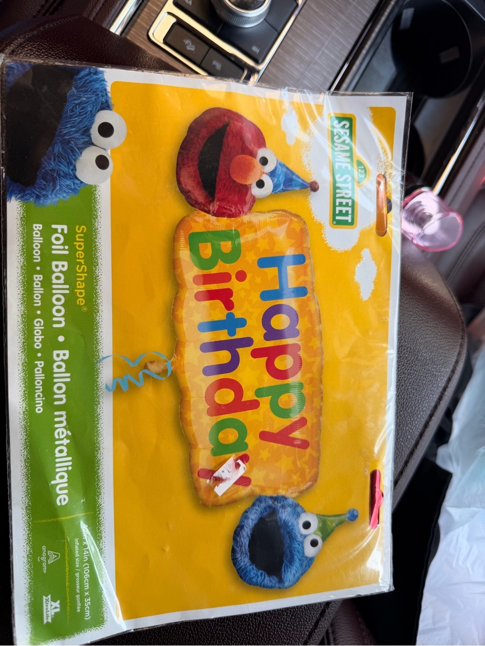 Sesame Street Happy Birthday Foil Balloon - Yellow